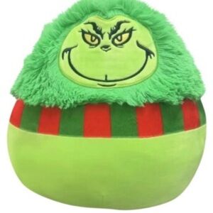 Grinch Plush Holiday Plushie - Bright Green & Red